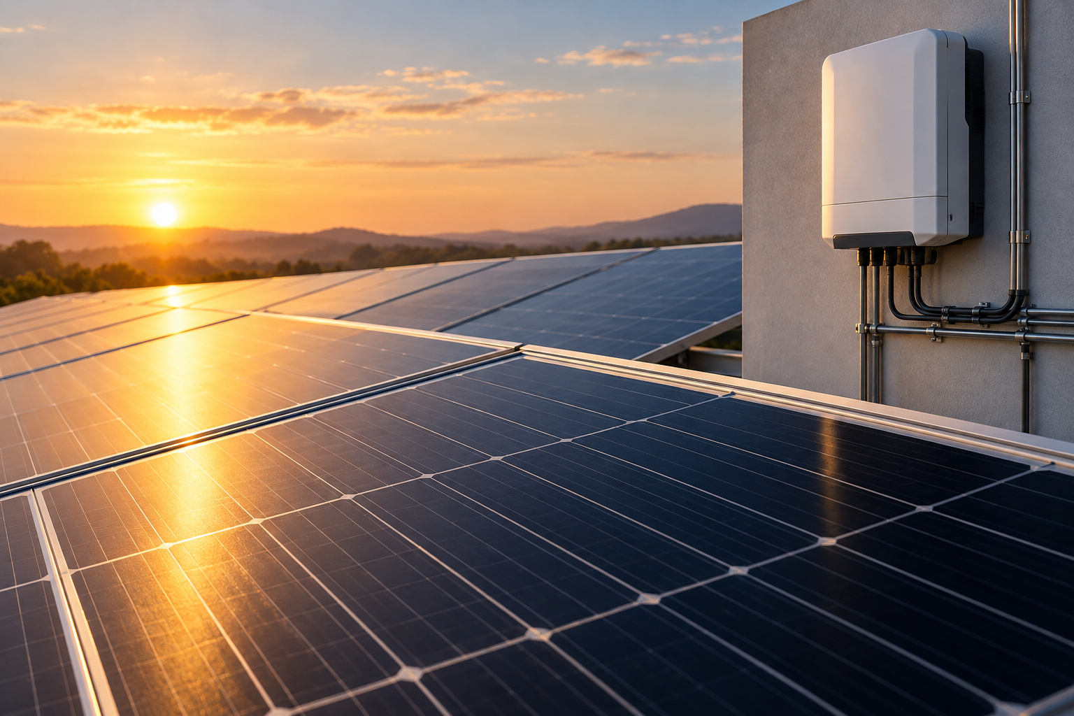 Imagen ilustrativa de paneles solares fotovoltaicos
